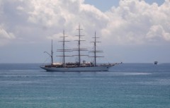 Sea Cloud exiting Kavala port