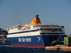 Blue Star Paros approaching Paros