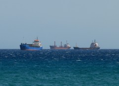 SHIPS IN KARYSTOS BAY