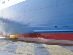 Blue Star Paros after collision