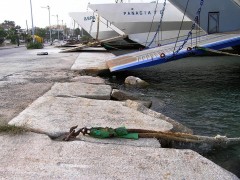 Docks on Port of Kamatero, Salamina