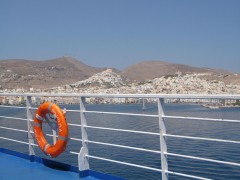 Leaving Syros onboard Romilda