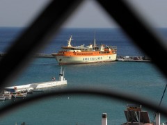 Nissos Kalymnos docked at Pythagorion port