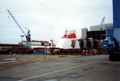 Superfast VIII during construction