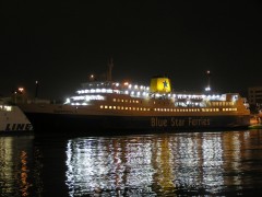 Superferry II Last Call in Piraeus with Blue Star Ferries Livery