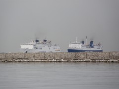 Elli T & Kefalonia entering Patras Port