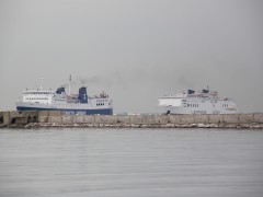 Elli T & Kefalonia entering Patras Port