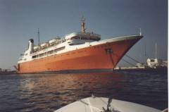 «Naxos» at the port of Naxos in mid 80s.