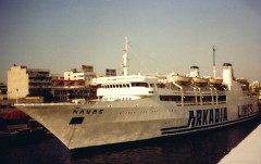 Naxos at Lemonadika dock, Piraeus port, in early 90s.