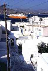 Naxos berthed@Paroikia in 1982