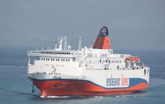 Ionian Queen is arriving at the port of Patras.