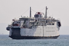 TTuxedo Princess ex Caledonian off the port of Piraeus Photo by: Frank Lose