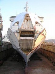 Arberia Bow on Drydock