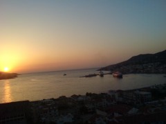Samos port-sunset