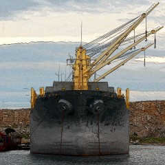 CARGO SHIP IN SALAMINA