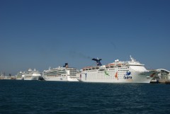 Independence Of The Seas  - Voyager Of The Seas - Norwegian Gem  - Grand Celebration at Barcelona