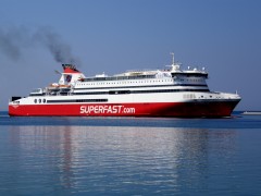 superfast XI arriving@ patras south port 100911g