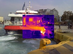 Flyingcat 1 at Piraeus - Thermal image embedded in digital photo