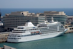 Silver Whisper at Barcelona