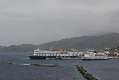 Blue Star 2 & Penelope A. Tinos port 13.04.12