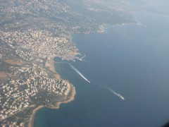 Penelope A. And SuperJet leaving Rafina, morning 3 6 2011