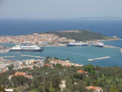 Mytilene Port aertial view Easter Day 2011 c