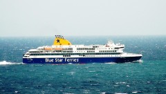 BLUE STAR DELOS OUT OF PORT OF NAXOS