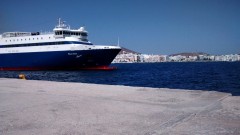 blue star naxos kiss with tinos breakwater 28072014