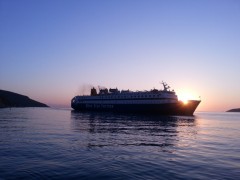 Diagoras morning arrival @ Tilos, 9 8 2013