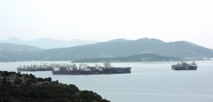 Laid up ships at ELEFSIS BAY 12.3.2016