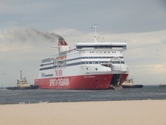 Spirit of Tasmania II after breaking moorings