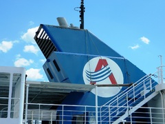 Aqua Jewel Funnel-Alpha Ferries Livery