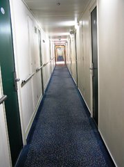 Blue Horizon Forward Cabins Corridor