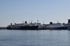 Zakynthos I - Alexandra L - Anemos - Superferry II @ Drapetsona 22/4/2018