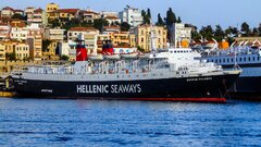 EXPRESS PEGASUS anchored at Kavala Port