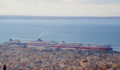 patras from above @patra 261219 c  eurocargo alexandria  cruise olympia superfast XI superfast I