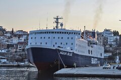 AQUA BLUE Maiden arrival at Kavala Port