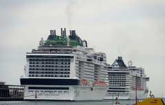 MSC GRANDIOSA AND MSC FANTASIA AT CIVITAVECHIA PORT.jpg