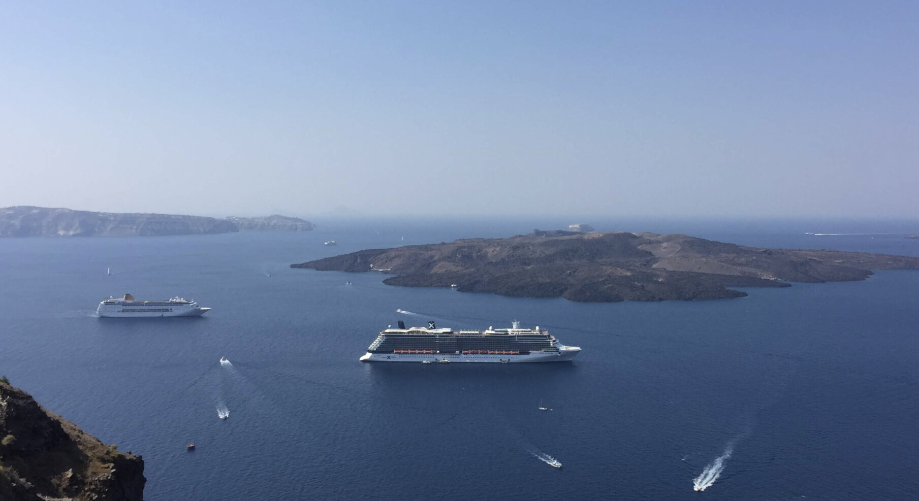 Celebrity Reflection , Costa neoRiviera and Highspeed 6 Santorini