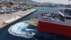 Ekaterini P in Tinos port