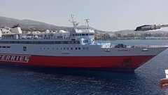 Ekaterini P in Tinos port