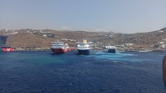 Theologos P, Blue Star Mykonos, Santorini Palace