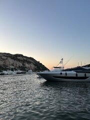 Boats in Poltu Quatu, Sardinia