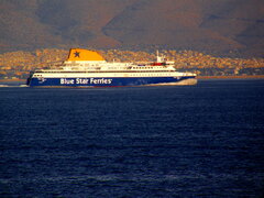 blue star myconos leaving piraeus 241123