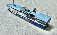 N. Kalymonos 1/200 hand made model ship.